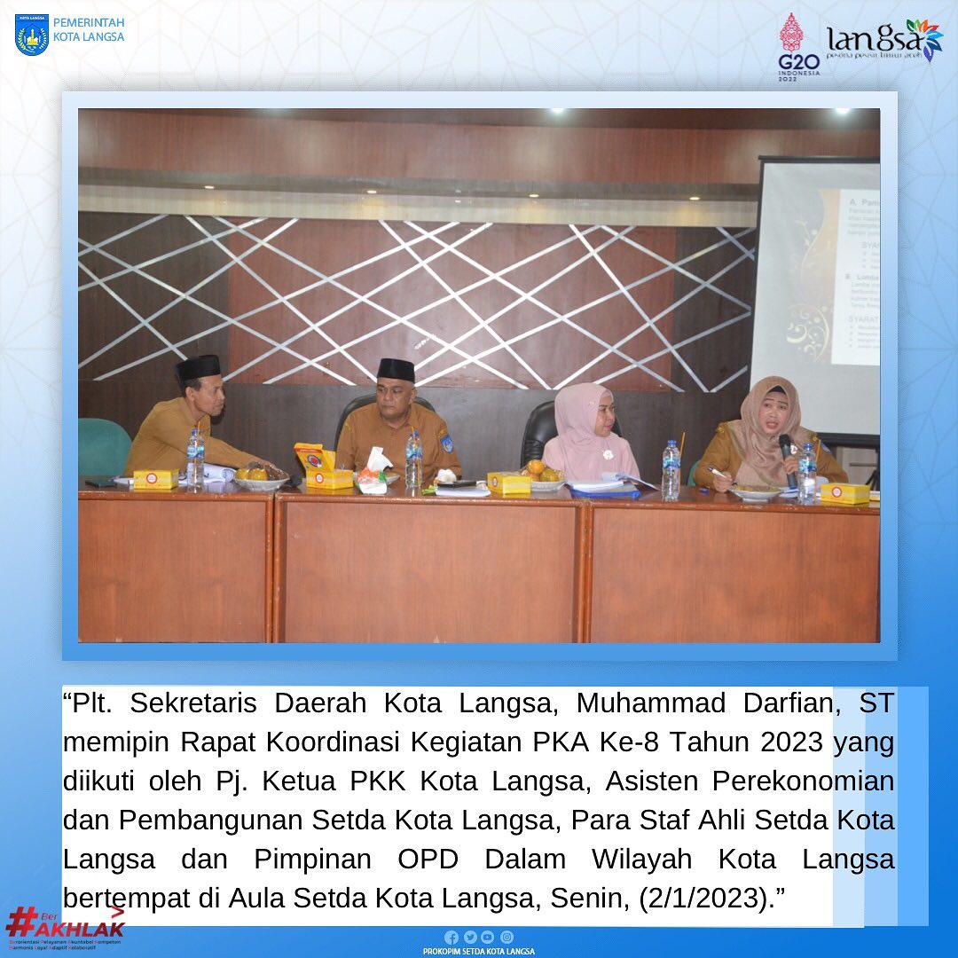 Rapat Koordinasi Kegiatan PKA Ke-8 Tahun 2023.