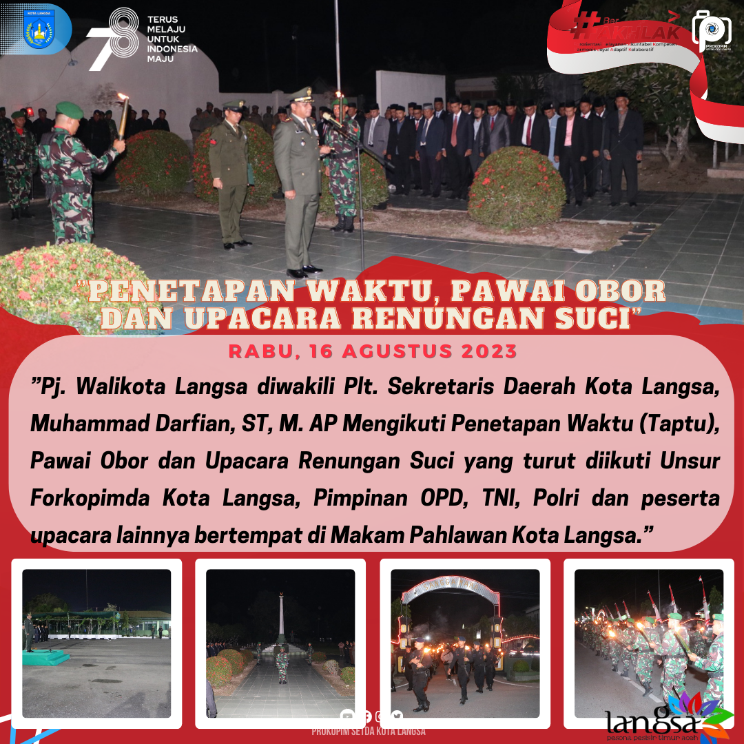 Penetapan Waktu, Pawai Obor dan Renungan Suci.