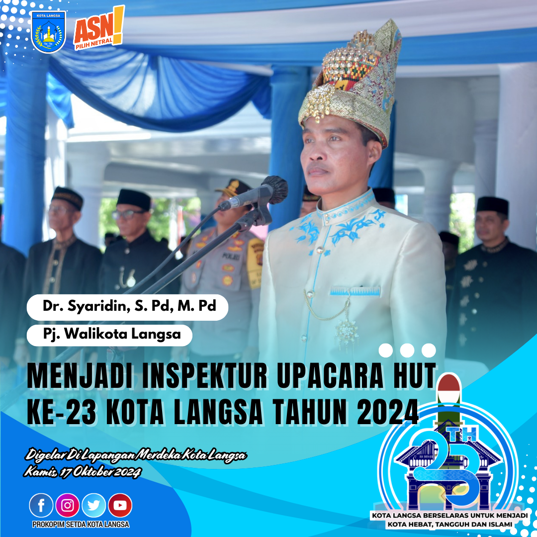 Upacara HUT Ke 23 Kota Langsa.