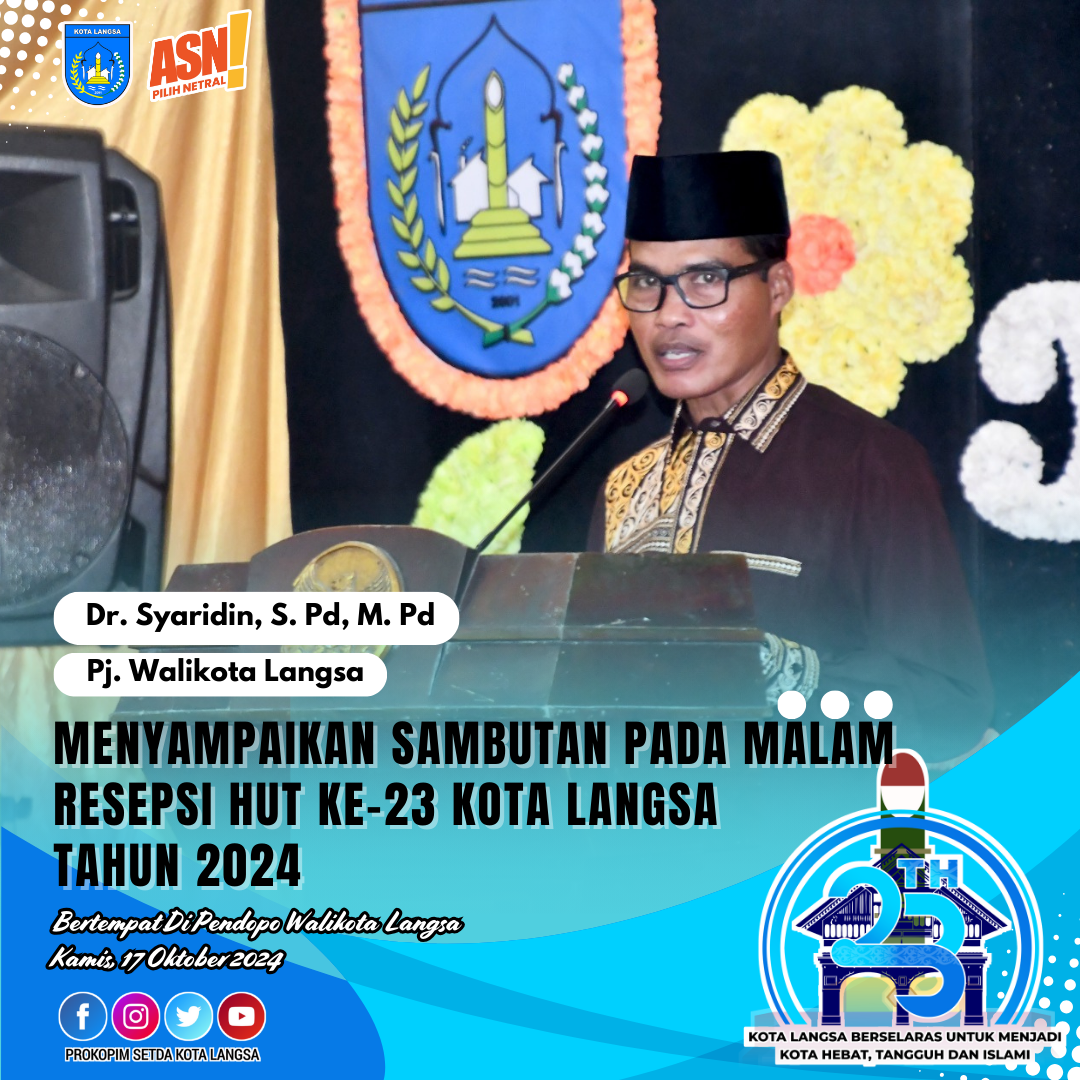 Malam Resepsi HUT Ke 23 Kota Langsa.