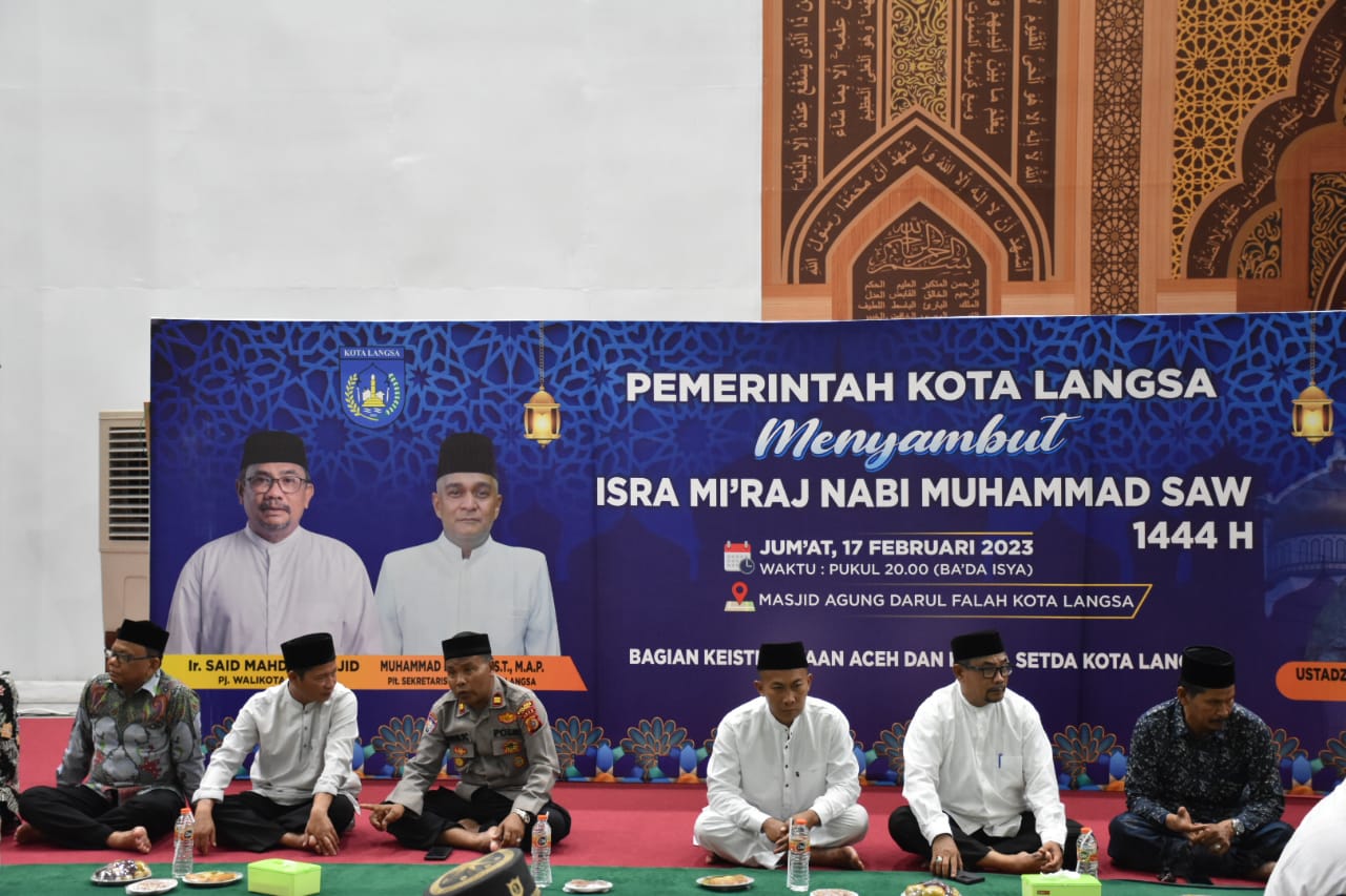 Pemerintah Kota Langsa Menggelar Tausiah Dalam Rangka Menyambut Isra Mi'raj Nabi Muhammad SAW 1441 H.