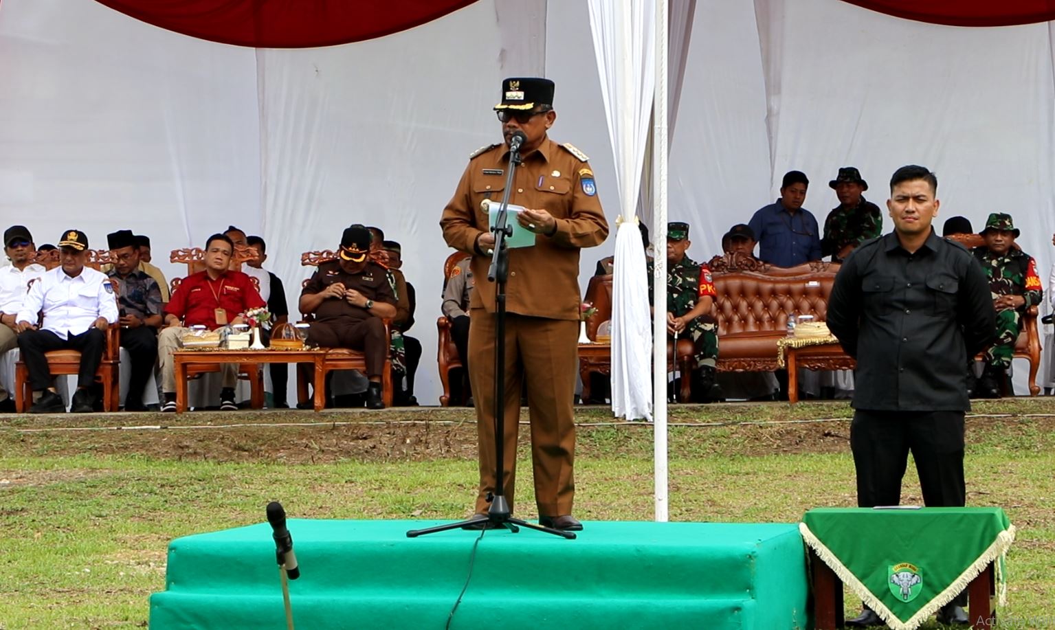 Pj. Walikota Langsa Pimpin Upacara Pembukaan TNI Manunggal Membangun Desa (TMDD) Ke 117 Tahun 2023.