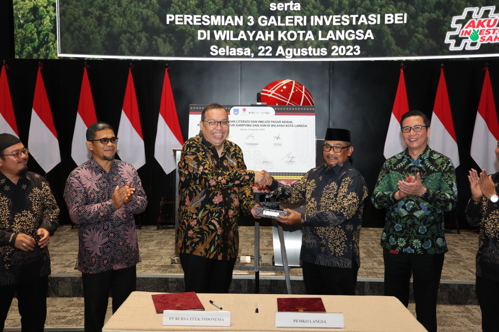 Pemerintah Kota Langsa melakukan Penandatanganan MOU dengan PT.Bursa Efek Indonesia.