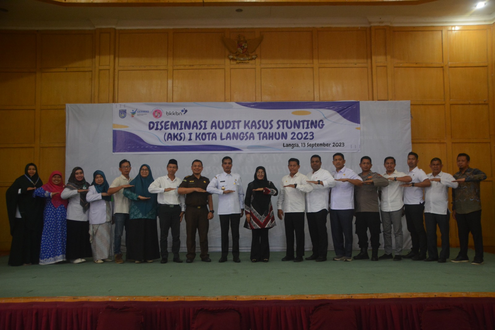 Pj. Walikota Langsa Membuka Kegiatan Diseminasi Audit Kasus Stunting Kota Langsa.