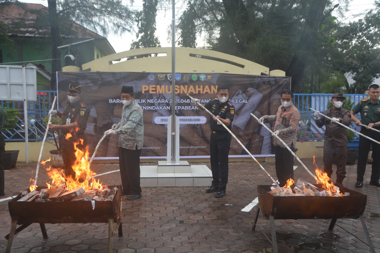 Pj. Walikota Langsa Mengapresiasi Jajaran Bae Cukai Langsa Dalam Penindakan dan Pemberantasan Rokok Ilegal Di Wilayah Kota Langsa.