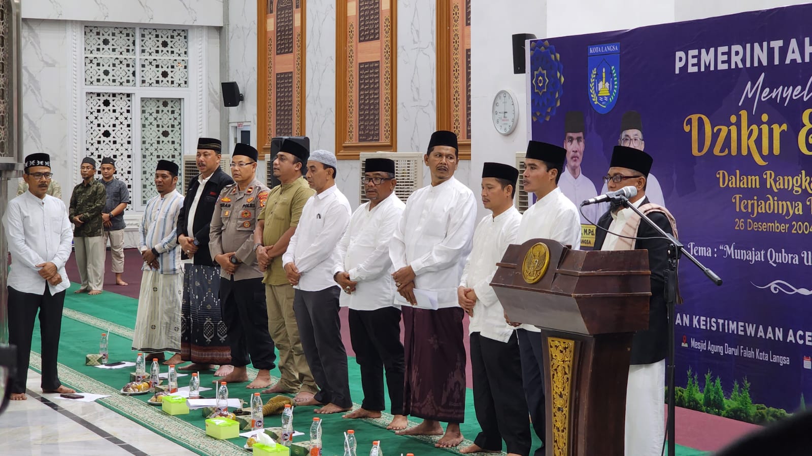 Pemerintah Kota Langsa Gelas Zikir dan Tausiah Mengenang 19 Tahun Tsunami Aceh.