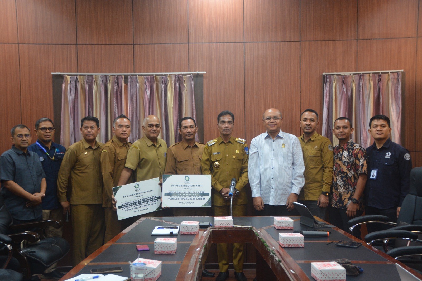 Pemerintah Kota Langsa bersama PT. Pembangunan Aceh Mengadakan Rapat Pemaparan Rencana Kerjasama Daerah.