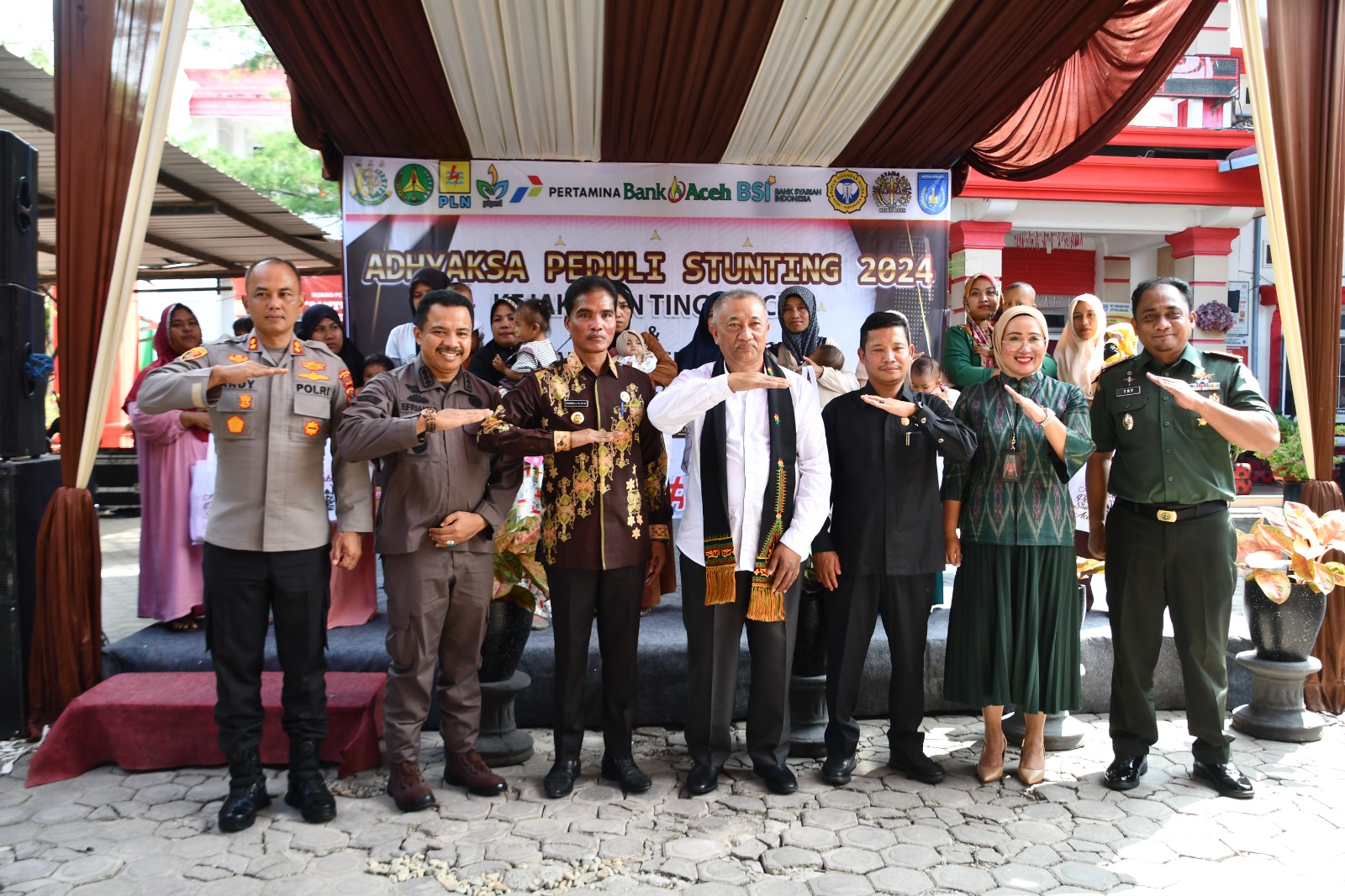 Pj. Walikota Langsa Hadiri Launching Gampong Binaan Adhyaksa Pedul Stunting Tahun 2024.