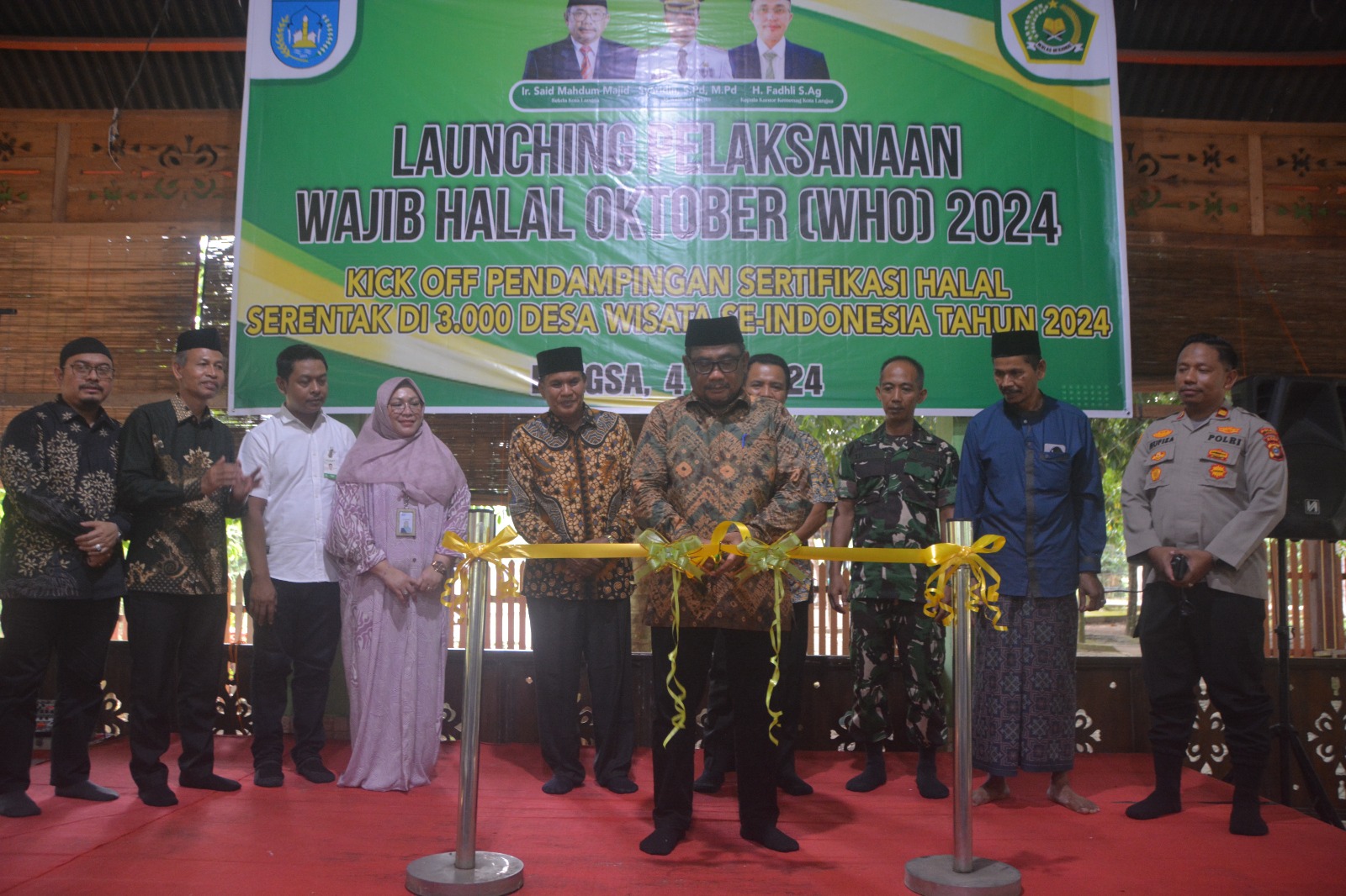 Sekretaris Daerah Kota Langsa Launching Pelaksanaan Wajib Halal Oktober Tahun 2024.