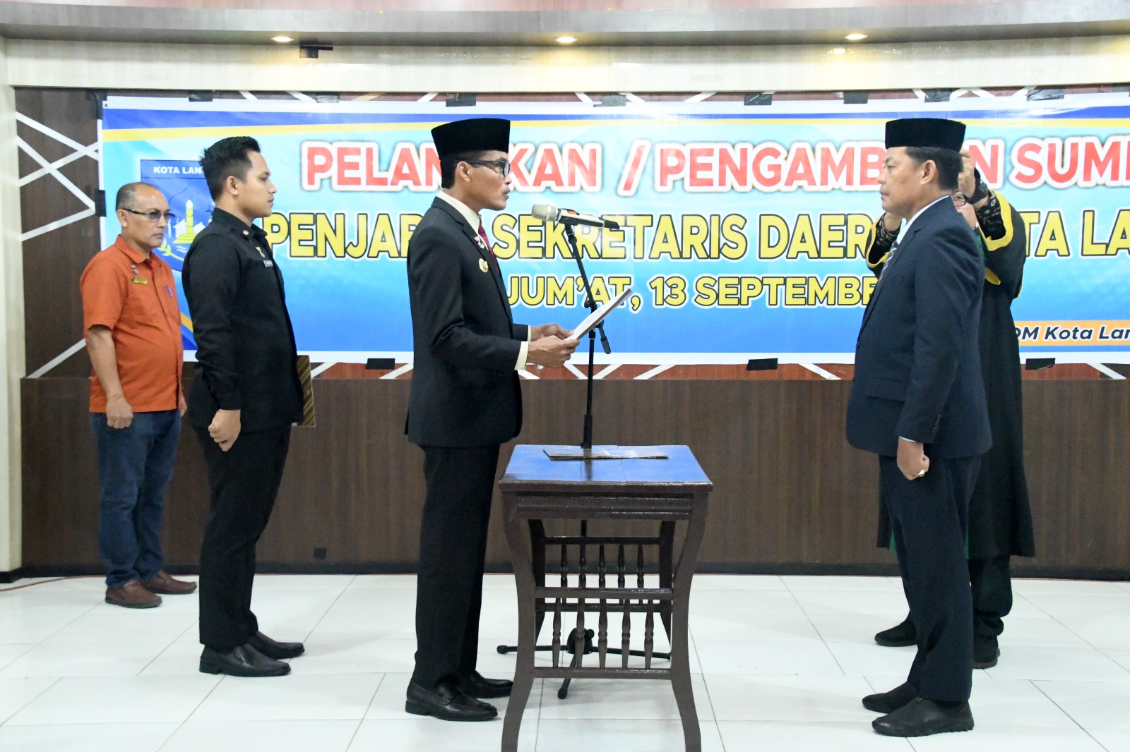 Pj. Walikota Langsa Melantik dan Mengambil Sumpah Pj. Sekretaris Daerah Kota Langsa.