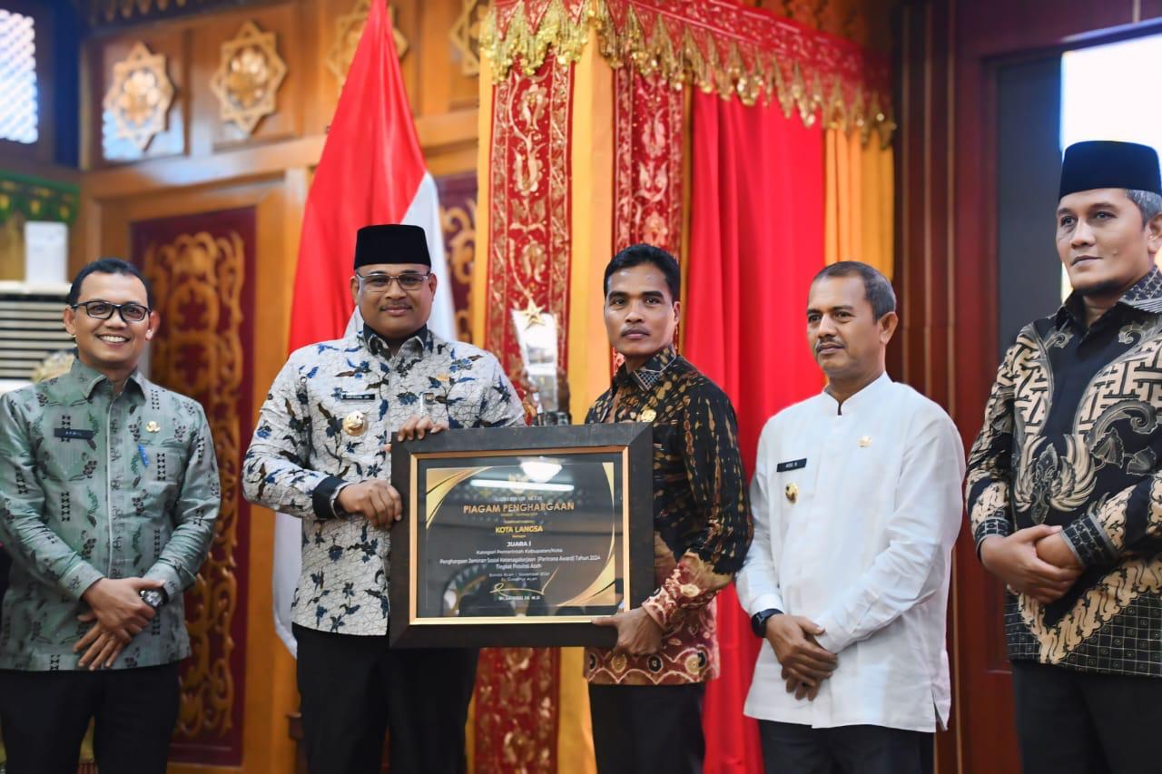 Pemerintah Kota Langsa Kembali Menerima Penghargaan Paritrana Award.