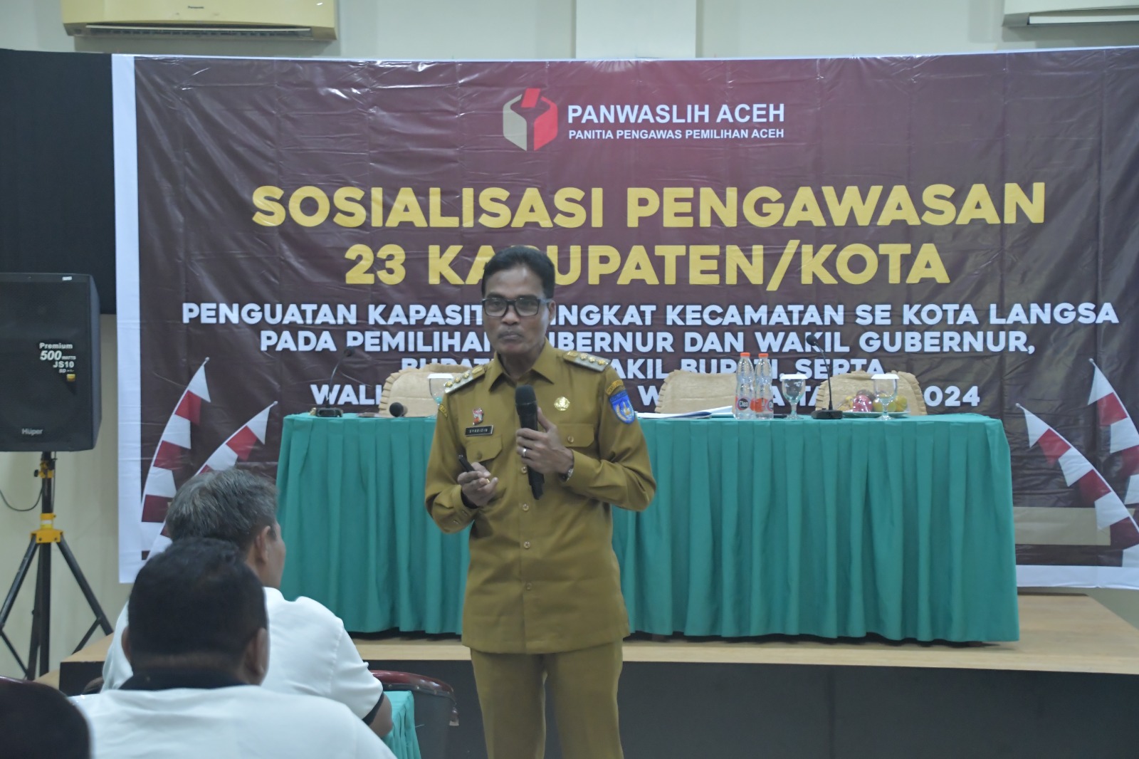 Pj. Walikota Langsa Menjadi Pemateri Pada Sosialisasi Pengawasan Untuk Penguatan Kapasistas di Tingkat Kecamatan.